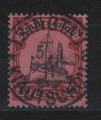 Dt. Kolonien, Kiautschou, 1911, Mi.- Nr.: 33, gestempelt, signiert! Luxusstück! Selten!