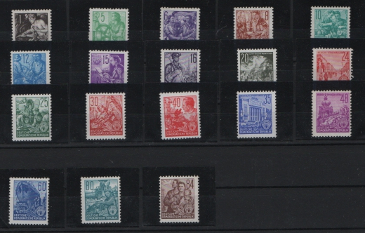 DDR, 1953, Mi.- Nrn.: 362- 379, **,  Der I. 5- Jahrplansatz, kpl. Qualitätssatz!
