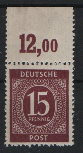 Kontrollrat, 1946, Mi.- Nr.: 921 P OR dgz, **, Kabinettstück, sehr selten!