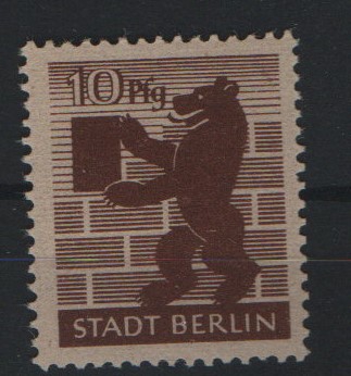 SBZ, Berlin- Brandenburg, 1945, Mi.- Nr.: 4 Acwaz, **, aktuelles Fotoattest Dr. Jasch BPP: echt und einwandfrei! Rarität