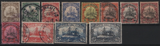 Dt. Kolonien, DNG, 1900 / 1901, Mi.- Nr.: 7- 18, gestempelt! Mi.- Nrn.: 17 + 18 geprüft bzw. signiert! Schön und selten!