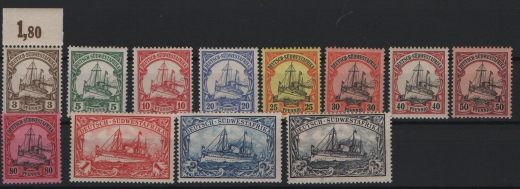 Dt. Kolonien, DSWA, 1901, Mi.- Nrn.: 11- 22,  **! Selten!
