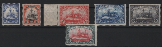 Dt. Kolonien, DSWA, 1906, Mi.- Nrn.: 27- 32, **! Selten!