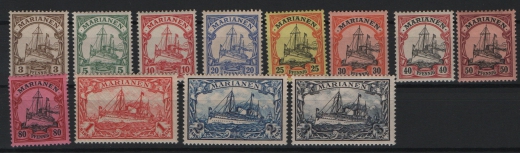 Dt. Kolonien, Marianen, 1901, Mi.- Nrn.: 7- 18, **! Selten!