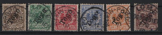 Dt. Kolonien, Togo, 1897, Mi.- Nrn.: 1- 6, gestempelt , selten!