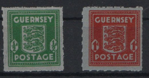 III. Reich / Dt. Bes., Kanalinseln, Guernsey, 1942, Mi.- Nrn.: 4 + 5, **, Kabinettstücke