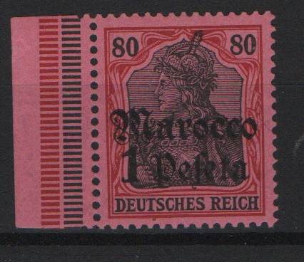 Dt. Auslandspostämter, Marokko, 1905, Mi.- Nr.: 29 , **, vom SR! Selten!