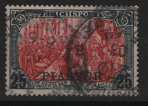 DAP Türkei, 1900 / 1904, Mi.- Nr.: 23 I, gestempelt, sehr selten!