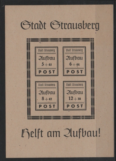 Deutschland- OST, Lokalausgaben, Strausberg, 1946, Mi.- Nr.: Bl. 2, **, Kabinettstück!