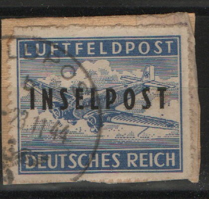 III. Reich, Feldpost / Inselfeldpost, 1944, Mi.- Nr.: 8 BI auf Briefstück, geprüft Petry BPP! Kabinettstück!