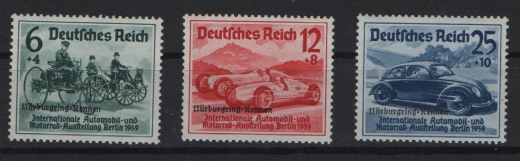 III. Reich, 1939, Mi.- Nr.: 695- 97, kpl.- Satz, **, Kabinettsatz! Selten!