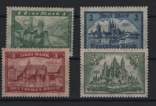 DR, Weimar, 1924, Mi.- Nrn.: 364- 367, kpl. Satz, **! Selten!