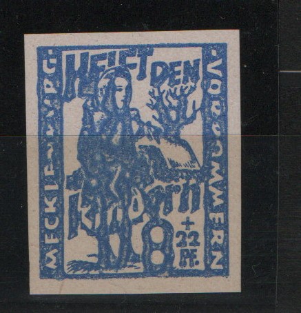 MVP, 1945, Mi.- Nrn.: 27 a U, **, tiefstgeprüft Kramp BPP! Selten!