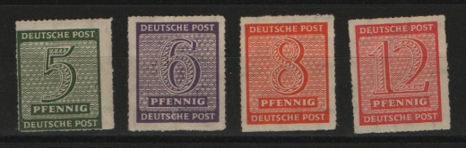 SBZ, West- Sachsen, 1945, Mi.- Nr.: 116 DX - 19 DX, **, je tief(st)geprüft Dr. Jasch BPP! Qualitätssatz! Selten