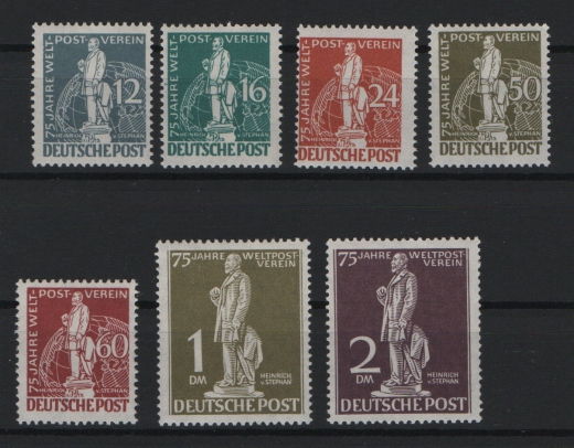 Berlin, 1949, Mi.- Nrn.: 35- 41, **, Der Stephan- Satz, kpl. Satz! Je tiefstgeprüft Schlegel BPP! Luxus!
