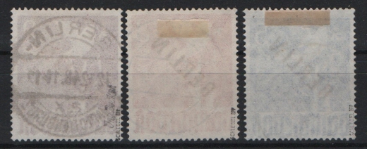 Berlin, 1948, Mi.- Nr.: 18- 20, 2- 5 Mk. Schwarz- Aufdruck, gestempelt! Je tiefstgeprüft Schlegel BPP! Luxusstücke! Selten!