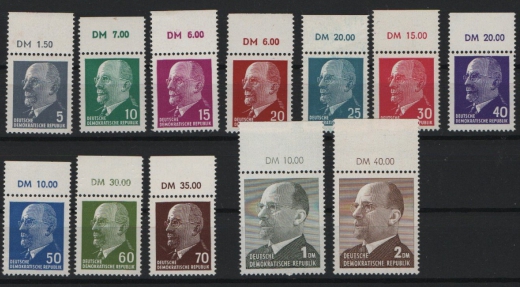 DDR, 1963 u.a., Mi.- Nr.: Lot mit Or1 in WZ 3, **, teils geprüft! Luxusstücke!