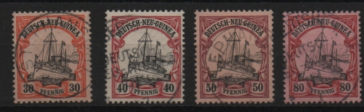 Dt. Kolonien, DNG, 1900 / 1901, Mi.- Nr.: 12- 15, gestempelt! Selten!