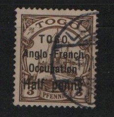 Dt. Kolonien, Togo, Britische Besetzung, 1914, Mi.- Nrn.: 14, gestempelt, selten!