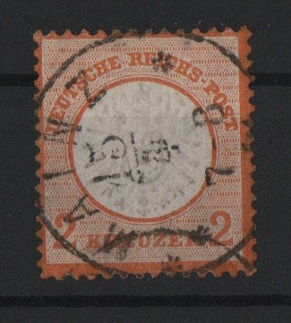 Dt. Kaiserreich, Brustschilder, ca. 1873, Mi.- Nr.: 24, gestempelt, Befund Brugger BPP: echt, repariert ...! Seltenes Stück!