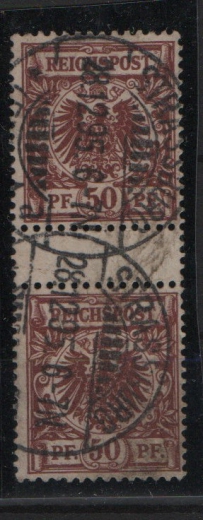 DR, Krone / Adler, 1896, Mi.- Nr.: 50 ZS, in guter Bedarfsqualität!