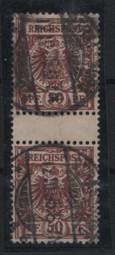 DR, Krone / Adler, 1896, Mi.- Nr.: 50 ZS, in guter Bedarfsqualität!