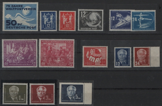 DDR, 1949 / 50, Lot, Mi.- Nrn.: 242-55, **!