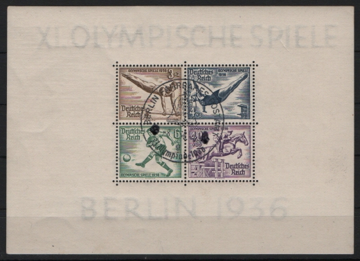 III. Reich, 1936, Mi.- Nr.: 5 z, gestempelt, doppelt tiefstgeprüft Schlegel BPP! Selten!