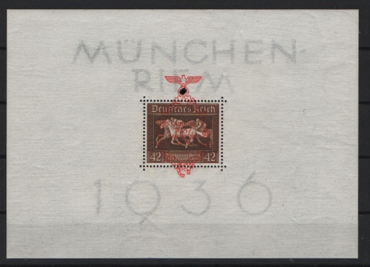 III. Reich, 1937, Mi.- Nr.: Bl. 10, **! Qualitätsstück! Selten!