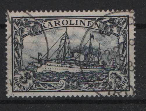 Dt. Kolonien, Karolinen, 1900, Mi.- Nr.: 18, gestempelt! Luxusstück! Selten!