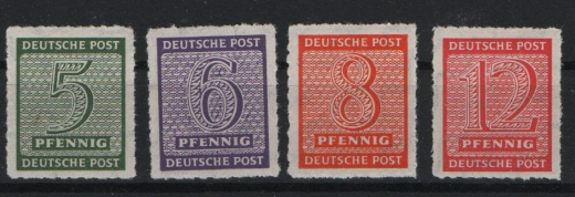 SBZ, West- Sachsen, 1945, Mi.- Nr.: 116 CY  + 117 DX- 19 CX, **, je tief(st)geprüft Dr. Jasch BPP! Qualitätssatz! Selten!