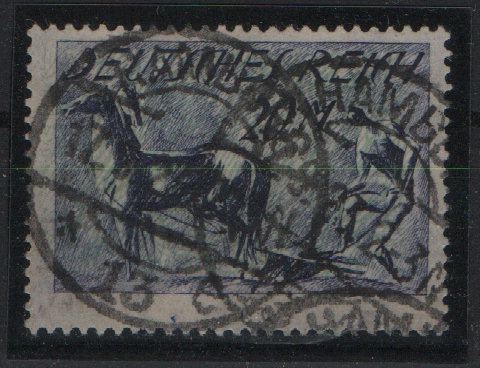 DR, Infla, 1922, Mi.- Nr.: 196 I, (kopfstehender Unterdruck!), gestempelt, tiefstgeprüft Pesch / Infla! Sehr selten! Luxusstück!