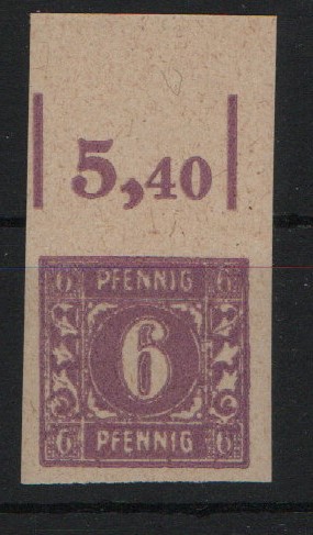 SBZ, MVP, 1945, Mi.- Nr.: 9 d U vom Or, **, tiefstgeprüft Kramp / Thom BPP! Luxusstück!