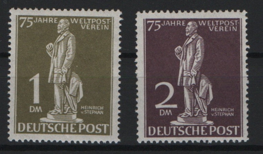 Berlin, 1949, 1 + 2 DM, Stephan, (Mi.- Nrn.: 40 + 41), je **, je tiefstgeprüft Schlegel BPP! Luxusqualität!