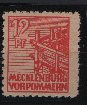 MVP, 1946, Mi.- Nr.: 36 z f, **, tiefstgeprüft Kramp BPP! Luxusstück! Selten!