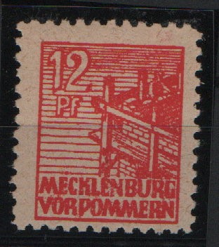 MVP, 1946, Mi.- Nr.: 36 z b, **, tiefstgeprüft Kramp BPP! Selten!