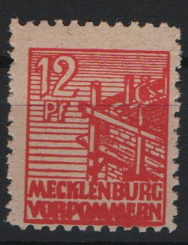 MVP, 1946, Mi.- Nr.: 36 z b, **, tiefstgeprüft Kramp BPP! Luxusstück! Selten!