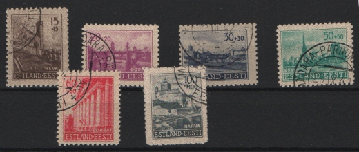 III. Reich / Dt. Bes., Estland, 1941, Mi.- Nrn.: 4- 9, gestempelt