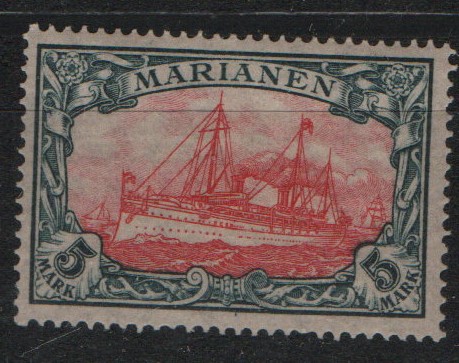 Dt. Kolonien, Marianen, 1916 / 19, Mi.- Nr.: 21 B, ** / *! Selten!