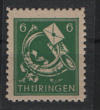Thüringen, 1945, Mi.- Nr.: 95 A X d p2, **, tiefstgeprüft Dr. Jasch BPP! Luxusstück! Sehr selten!