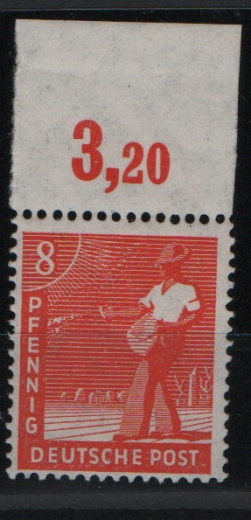 Allierte Besetzung / Kontrollrat, 1947, Mi.- Nr.: 945 a POR ndgz, **, Farbbefund Bernhöft ARGE! Qualitätsstück!