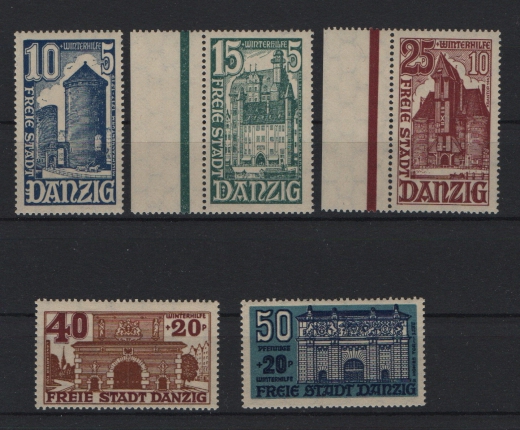 Danzig, 1936, Mi.- Nr.: 262- 266, **!