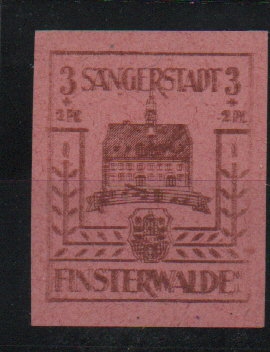 D. - OST, Lokalausgaben, Finsterwalde, 1946, Mi.- Nrn.: 1 ax DD, (*), wie im Mi. angegeben! Geprüft Busch! Sehr selten!