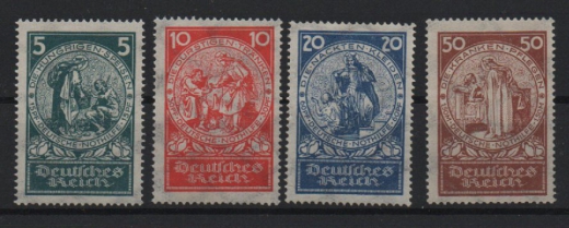 DR / Weimar, 1924, Mi.- Nrn.: 351- 354, **! Selten! Qualitätssatz!