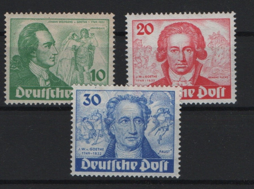 Berlin, 1949, Mi.- Nrn.: 61- 63, **, kpl. Satz, je tiefstgeprüft Schlegel BPP! Luxussatz!