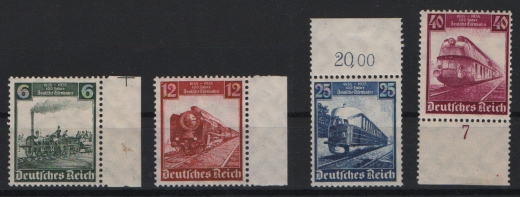 III. Reich, 1935, Mi.- Nrn.: 580- 583 (je vom Ur /Or/ Sr), **!
