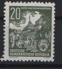 DDR, 1953, Mi.- Nr.: 413x XII, **, vom II. 5- Jahrplansatz! Kabinettstück!