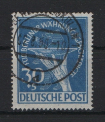Berlin, 1949, Mi.- Nrn.: 70, 30 + 5 Pf. Währungsgeschädigte, gestempelt, tiefgeprüft Schlegel BPP! Kabinettstück!