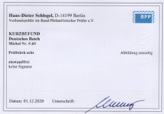 DR, Weimar, 1929, Zusammendruck, Mi.- Nr.: S 69, auf kl. Briefstück, Bef Schlegel BPP; e + e! Luxusstück! Sehr selten!