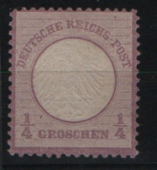 Dt. Kaiserreich, Brustschilder, 1872, Mi.- Nr.: 1, (**) / *! Seltenes Kabinettstück!